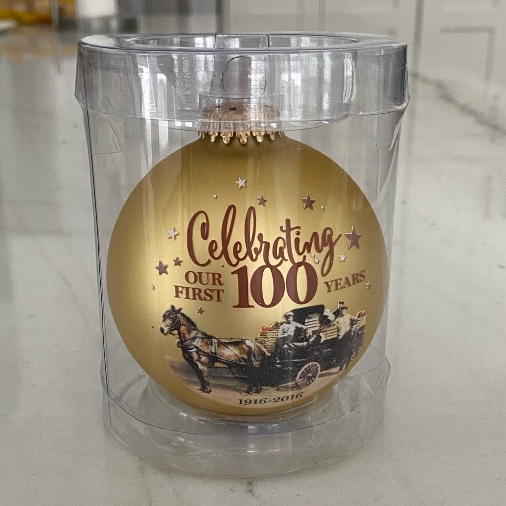 NEW Wegmans Food Market Celebrating First 100 Years Ball Christmas Ornament 2016